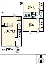 リュミエール下津  ｜ 愛知県稲沢市下津小井戸2丁目（賃貸タウンハウス2LDK・2階・57.97㎡） その2