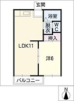 フォーブル佐屋  ｜ 愛知県愛西市北一色町西田面（賃貸アパート1LDK・1階・35.00㎡） その2