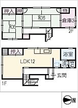 愛西市勝幡町戸建て  ｜ 愛知県愛西市勝幡町萩原（賃貸一戸建2SLDK・2階・64.58㎡） その2