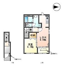 m-Toku  ｜ 愛知県津島市天王通り1丁目（賃貸アパート1LDK・2階・42.34㎡） その2