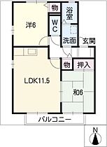 ルミエールＢ  ｜ 愛知県北名古屋市久地野郷廻（賃貸アパート2LDK・2階・53.76㎡） その2