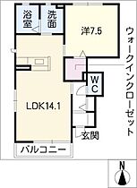 ＷＥＬＬ・Ｆ　Ａ  ｜ 愛知県北名古屋市徳重米野（賃貸アパート1LDK・1階・49.64㎡） その2