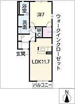 オリーブI  ｜ 愛知県北名古屋市六ツ師南屋敷（賃貸アパート1LDK・2階・46.25㎡） その2