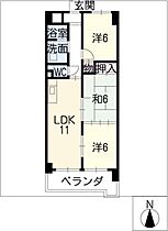 アパートメントハウス朴の樹(ホウノキ) 805 ｜ 愛知県岩倉市本町神明西6-8（賃貸マンション3LDK・8階・68.00㎡） その2