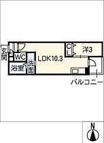 Warren kubomiII  ｜ 愛知県江南市古知野町久保見（賃貸アパート1LDK・3階・30.06㎡） その2