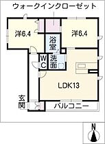 富良野Ｃ  ｜ 愛知県江南市木賀町定和（賃貸アパート2LDK・1階・60.13㎡） その2