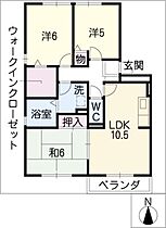 ロイヤルガーデン北屋敷IIIＢ棟  ｜ 愛知県小牧市大字久保一色（賃貸アパート3LDK・3階・64.79㎡） その2