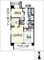 サンコート桃花台Ａ棟  ｜ 愛知県小牧市城山3丁目（賃貸マンション2LDK・3階・62.40㎡） その2