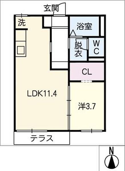 ルミエール壱番館．弐番館 ｜愛知県春日井市八田町3丁目(賃貸アパート1LDK・1階・35.30㎡)の写真 その2