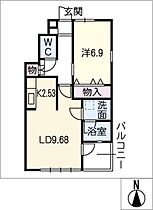 Ｋ’ｓ　Ｖｅｒｉｏｕｓ　栞  ｜ 愛知県春日井市出川町8丁目（賃貸アパート1LDK・1階・45.34㎡） その2