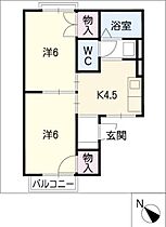 ファミール稲垣  ｜ 愛知県春日井市高蔵寺町北2丁目（賃貸アパート2K・2階・34.89㎡） その2