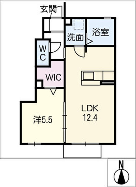 ブランドール勝川 105｜愛知県春日井市下条町2丁目(賃貸アパート1LDK・1階・43.16㎡)の写真 その2