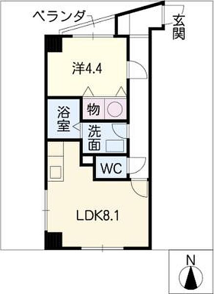 ドエル勝川 ｜愛知県春日井市大和通2丁目(賃貸マンション1LDK・5階・34.50㎡)の写真 その2