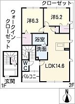 サンモール  ｜ 愛知県春日井市如意申町7丁目（賃貸アパート2LDK・2階・64.68㎡） その2