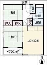 レインボービシュウ  ｜ 愛知県春日井市中切町1丁目（賃貸マンション2LDK・2階・57.00㎡） その2