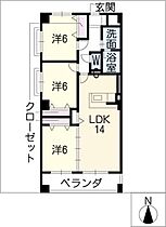 パーク春日  ｜ 愛知県春日井市中新町2丁目（賃貸マンション3LDK・5階・72.00㎡） その2