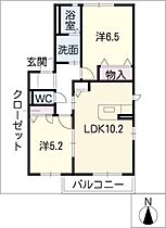 グランディア中野  ｜ 愛知県春日井市中野町2丁目（賃貸アパート2LDK・2階・54.48㎡） その2