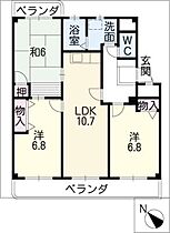 マリンヴィラ新舞子  ｜ 愛知県知多市新舞子字神田（賃貸マンション3LDK・3階・67.86㎡） その2