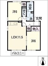 インペリアル・ＹＯＵ  ｜ 愛知県知多郡武豊町字池田2丁目（賃貸アパート2LDK・2階・53.70㎡） その2