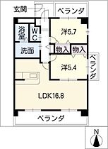 リトルリバーＤ棟  ｜ 愛知県半田市宮本町3丁目（賃貸マンション2LDK・4階・63.00㎡） その2