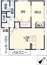 ベルアージュ  ｜ 三重県四日市市大字茂福（賃貸アパート2LDK・1階・54.65㎡） その2