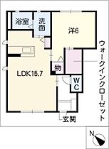 サミット　Ｅ棟  ｜ 三重県四日市市南富田町（賃貸アパート1LDK・1階・49.80㎡） その2