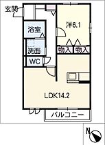 サンシャインレジデンスＢ  ｜ 三重県四日市市白須賀2丁目（賃貸アパート1LDK・2階・47.70㎡） その2