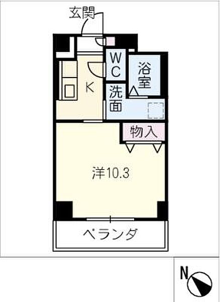 Ｗｈｉｔｅ　Ｃｉｔｙ　西新地 ｜三重県四日市市西新地(賃貸マンション1K・3階・34.50㎡)の写真 その2