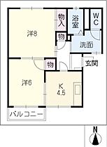 アミューズ花ノ木  ｜ 三重県四日市市釆女町（賃貸アパート2K・1階・43.54㎡） その2