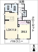 ソルレガーロ　Ｃ棟  ｜ 三重県四日市市日永西4丁目（賃貸アパート1LDK・1階・45.82㎡） その2