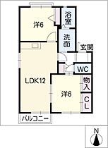 アンソレイエ　Ａ棟  ｜ 三重県四日市市大治田1丁目（賃貸アパート2LDK・2階・56.54㎡） その2