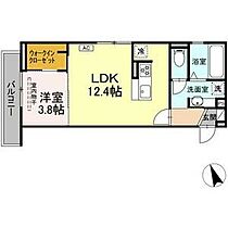 D-chambre 伊倉 303 ｜ 三重県四日市市伊倉2丁目8番2号（賃貸アパート1LDK・3階・41.46㎡） その1