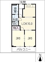 クレスト笹川  ｜ 三重県四日市市笹川2丁目（賃貸マンション2LDK・2階・45.00㎡） その2