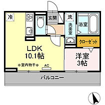 D-room tokiwa A 302 ｜ 三重県四日市市ときわ4丁目4番23号（賃貸アパート1LDK・3階・33.42㎡） その2