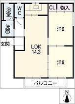 ST.MARINERS.ＣＲＡＤＬＥ　Ｓ棟  ｜ 三重県鈴鹿市岸岡町（賃貸アパート2LDK・2階・55.85㎡） その2