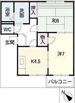 アメニティ佃　Ｃ棟  ｜ 三重県鈴鹿市中旭が丘2丁目（賃貸アパート2K・2階・43.54㎡） その2