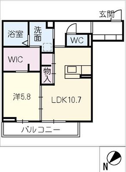 Ｄ　Ｒｏｙａｌ　Ｈｉｓａｉ ｜三重県津市久居新町(賃貸アパート1LDK・2階・49.93㎡)の写真 その2