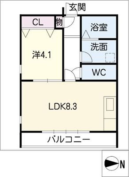 Ｃｏｃｏａ ｜三重県津市栗真中山町(賃貸アパート1LDK・1階・31.89㎡)の写真 その2