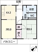 フレグランス島崎  ｜ 三重県津市島崎町（賃貸アパート2K・1階・39.39㎡） その2