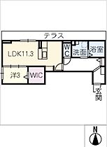 ディーシャンブル南丸之内　Ｄ棟  ｜ 三重県津市南丸之内（賃貸アパート1LDK・1階・43.36㎡） その2