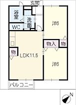 メゾンファミリーユ　Ａ棟  ｜ 三重県松阪市大口町（賃貸マンション2LDK・1階・50.00㎡） その2