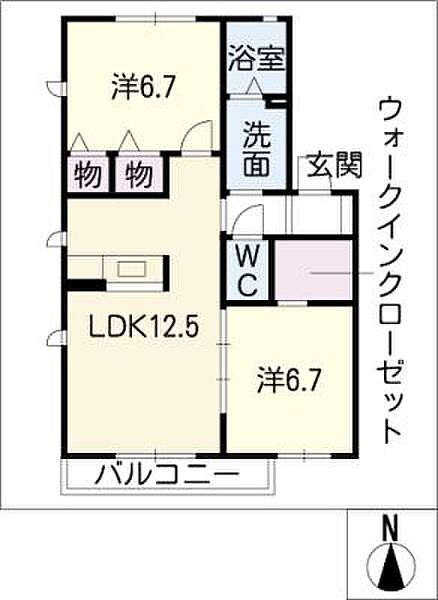 シャーメゾン中村 ｜愛知県名古屋市中村区東宿町3丁目(賃貸アパート2LDK・1階・59.81㎡)の写真 その2