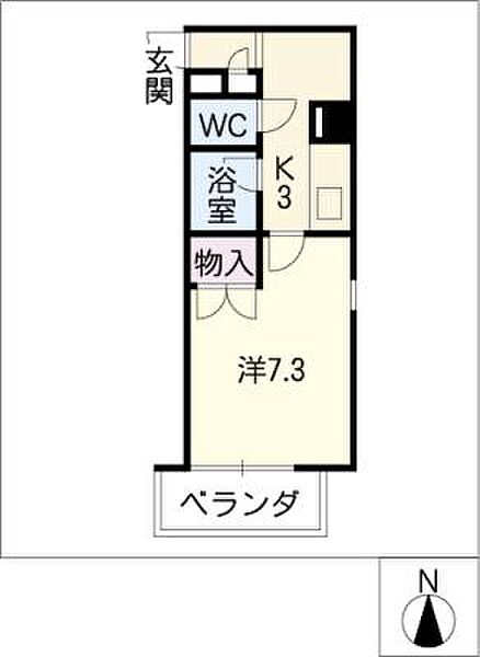 ウエスト花の木 ｜愛知県名古屋市西区花の木3丁目(賃貸マンション1K・3階・24.90㎡)の写真 その2