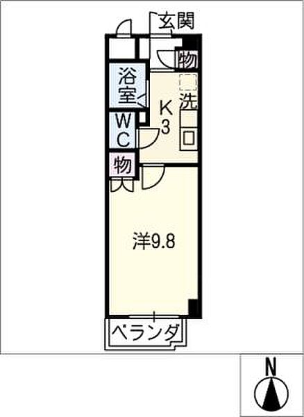 アメニティ堀越 ｜愛知県名古屋市西区南堀越1丁目(賃貸マンション1K・2階・30.07㎡)の写真 その2