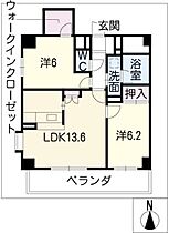 WILL STAGE BIHOU  ｜ 愛知県名古屋市西区香呑町3丁目（賃貸マンション2LDK・6階・59.07㎡） その2