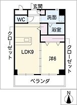 ウィンドウズV  ｜ 愛知県名古屋市西区又穂町3丁目（賃貸マンション1LDK・2階・41.16㎡） その2