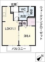 キュンティア  ｜ 愛知県清須市阿原鴨池（賃貸アパート1LDK・1階・42.36㎡） その2