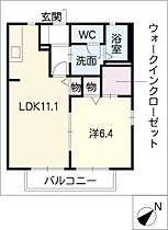 キュンティア  ｜ 愛知県清須市阿原鴨池（賃貸アパート1LDK・2階・42.36㎡） その2