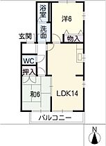 パークハイム一柳  ｜ 愛知県名古屋市中川区東かの里町（賃貸アパート2LDK・2階・57.79㎡） その2