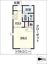 タウニーはとりＣ  ｜ 愛知県名古屋市中川区服部2丁目（賃貸アパート1K・1階・26.46㎡） その2